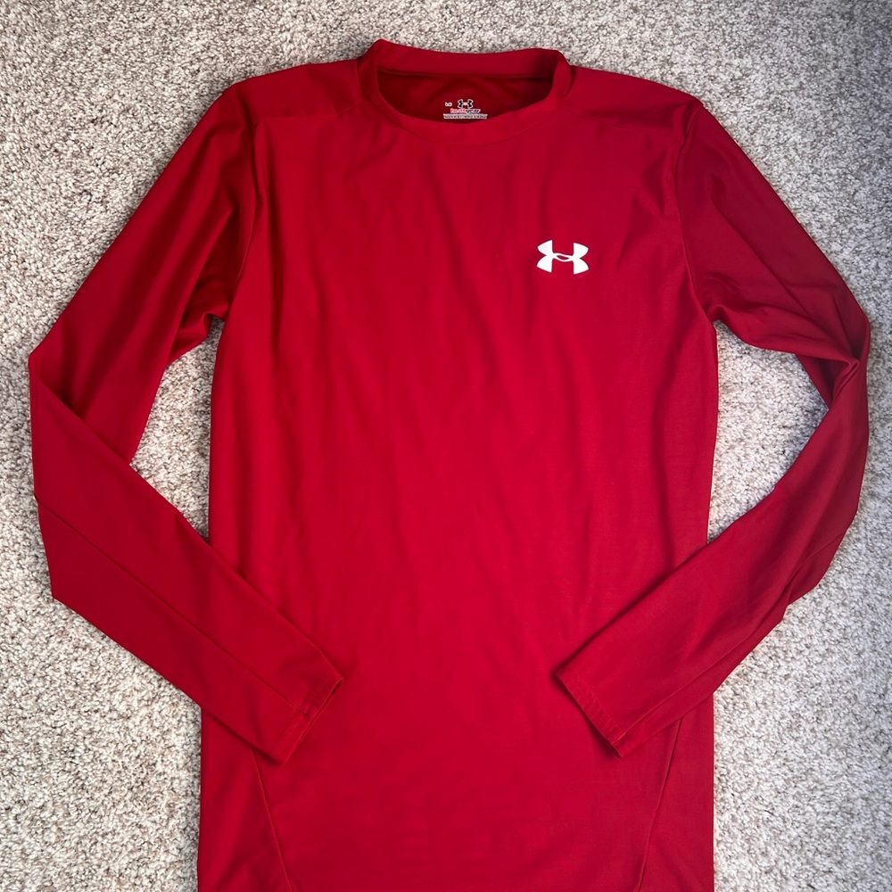 Under Armour Men's Red Long Sleeve Tee